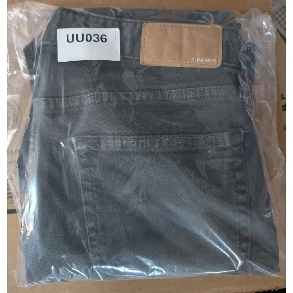 Bonobos Gray Denim Slim Fit Jeans Mens 32x31 Taper Distressed‎ 5 Pocket Mid Rise
